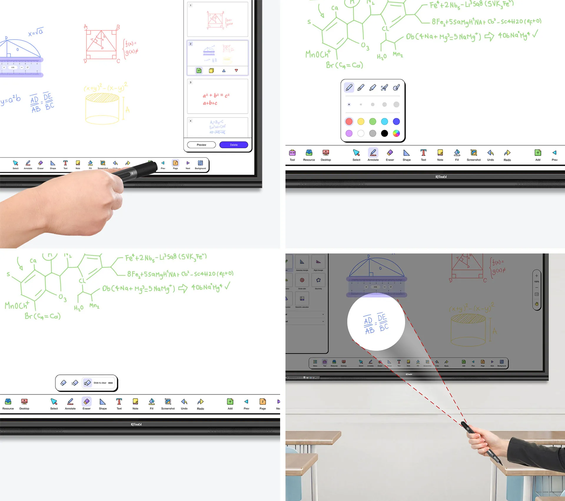 IQSmartPen can work with IQClassOne for interactive and efficient teaching